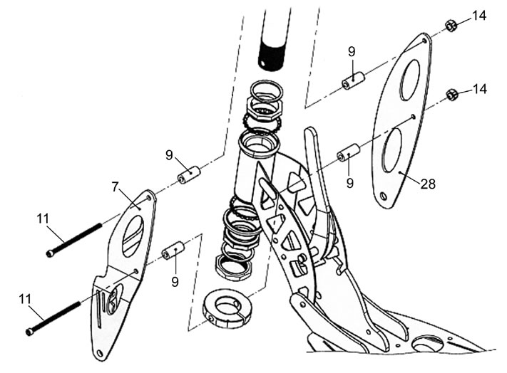 (image for) Front Rigid Fork Bolt and Spacer Kit